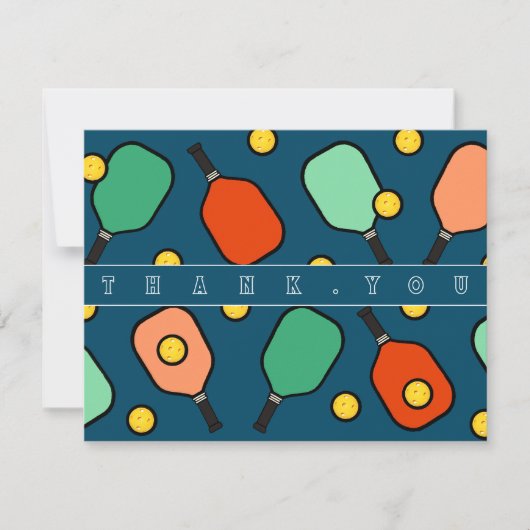 Pickleball bedankkaarten (Voorkant)