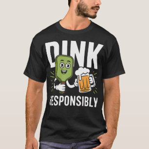 Pickleball Bierliefhebber Paddle Sport Coach T-shirt