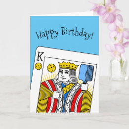 Pickleball Birthday Card - Pickleball King Kaart