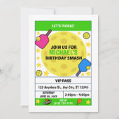 Pickleball Birthday Party Invitation (Devant)