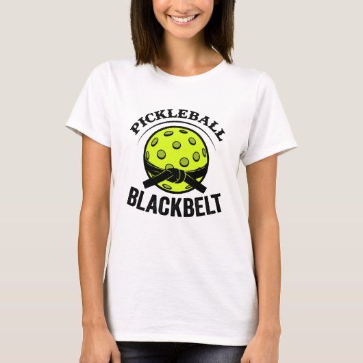 Pickleball Blackbelt - Grappige Pickleball Meester T-shirt (Voorkant)