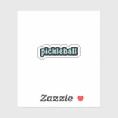 pickleball blauw retro tekst sticker (Vel)