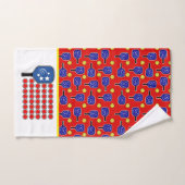 Pickleball Blue Paddles Yellow Balls 4 juillet (Serviette à main)