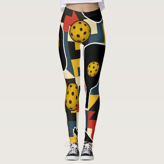 Pickleball Bold Van Doesburg Composition Leggings (Devant)
