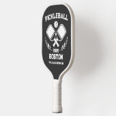 Pickleball Boston 2025 Zwart-wit Custom Pickleball Paddle (Links)