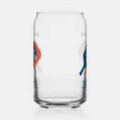 Pickleball bruiloft kan glas met chique logo (Links)