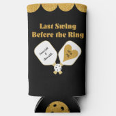 Pickleball Bruiloft Zwart en Goud Gepersonaliseerd (Voorkant)