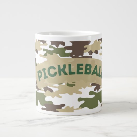 Pickleball Camo-Mok Extra Grote Beker (Voorkant)