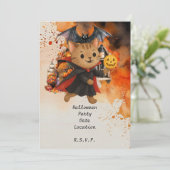 Pickleball Cat and Friends organiseert Halloween-f Kaart (Staand voorkant)