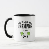 Pickleball Champion Custom Name Initialen Cool Fun Mok (Links)