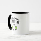 Pickleball Champion Custom Name Initialen Cool Fun Mok (Voorkant links)