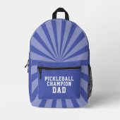 Pickleball Champion Dad Blauwe Rugzak (Voorkant)
