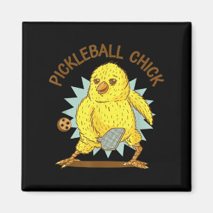 Pickleball Chick Grappig Quote Kip met Paddle G Magneet