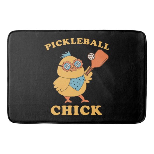 Pickleball Chick - retro Badmat (Voorkant)