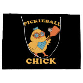 Pickleball Chick - retro Groot Cadeauzakje (Achterkant)