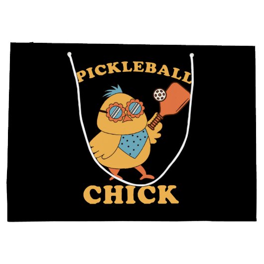 Pickleball Chick - retro Groot Cadeauzakje (Achterkant)