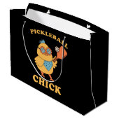 Pickleball Chick - retro Groot Cadeauzakje (Achterkant Gekanteld)