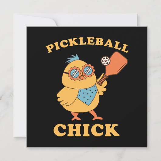 Pickleball Chick - retro Kaart (Voorkant)