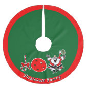 Pickleball Christmas Joy Santa Rood en Groen Kerstboom Rok (Voorkant)