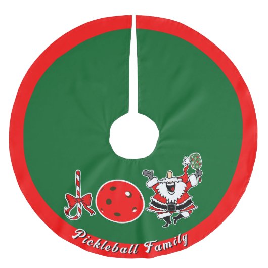 Pickleball Christmas Joy Santa Rood en Groen Kerstboom Rok (Voorkant)