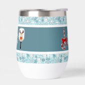 Pickleball Christmas Joy Snowflake Blauw en Wit (Links)