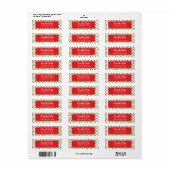 Pickleball Christmas Ornaments Party Invites Card  Etiket (Full Sheet)