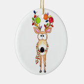 Pickleball Christmas Reindeer Keramisch Ornament (Rechts)