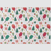 Pickleball Christmas Tissue Paper Tissuepapier (Voorkant)