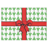 Pickleball Christmas Trees Tied Up with a Red Bow Tafelkleed (Voorkant (Horizontaal))