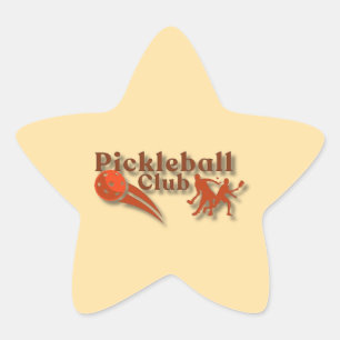 Pickleball Club Logo - Aangepaste uitrusting en ge Ster Sticker