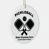 Pickleball Club Pickleball Paddle & Ball Custom Keramisch Ornament (Rechts)