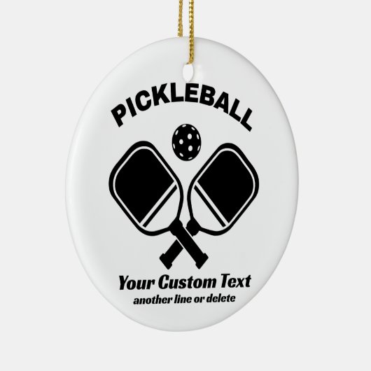 Pickleball Club Pickleball Paddle & Ball Custom Keramisch Ornament (Rechts)