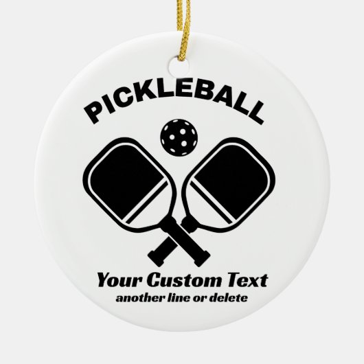 Pickleball Club Pickleball Paddle & Ball Custom Keramisch Ornament (Voorkant)