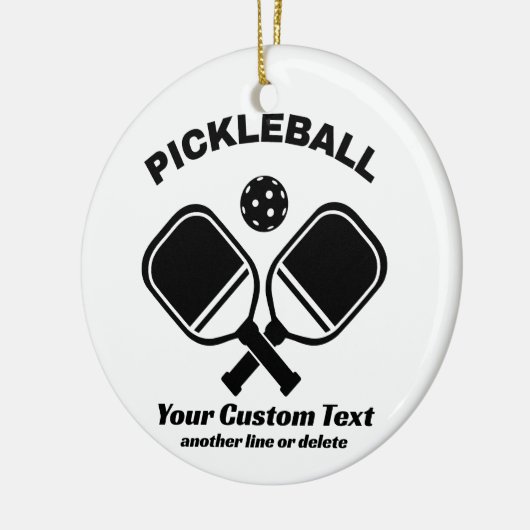 Pickleball Club Pickleball Paddle & Ball Custom Keramisch Ornament (Links)