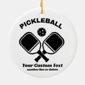 Pickleball Club Pickleball Paddle & Ball Custom Keramisch Ornament (Achterkant)