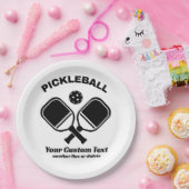 Pickleball Club Pickleball Paddle & Ball Custom Papieren Bordje (Feest)