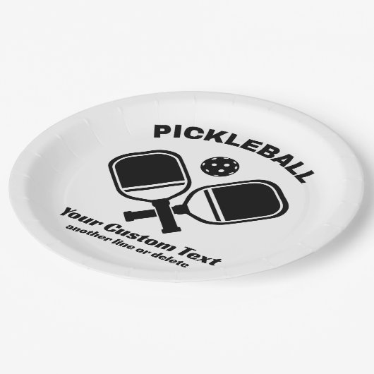 Pickleball Club Pickleball Paddle & Ball Custom Papieren Bordje (Gekanteld)