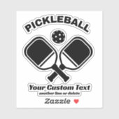 Pickleball Club Pickleball Paddle & Ball Custom Sticker (Vel)
