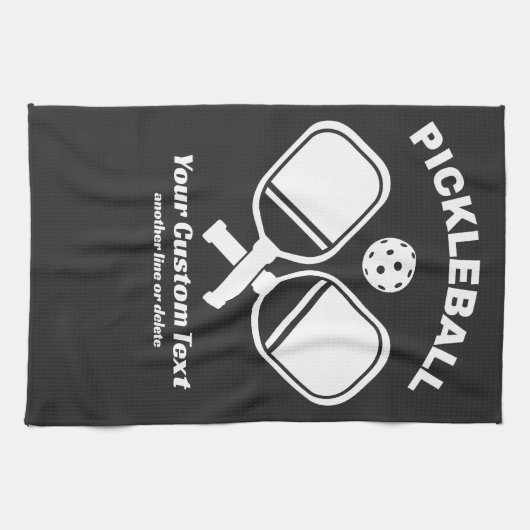 Pickleball Club Pickleball Paddle & Ball Custom Theedoek (Horizontaal)