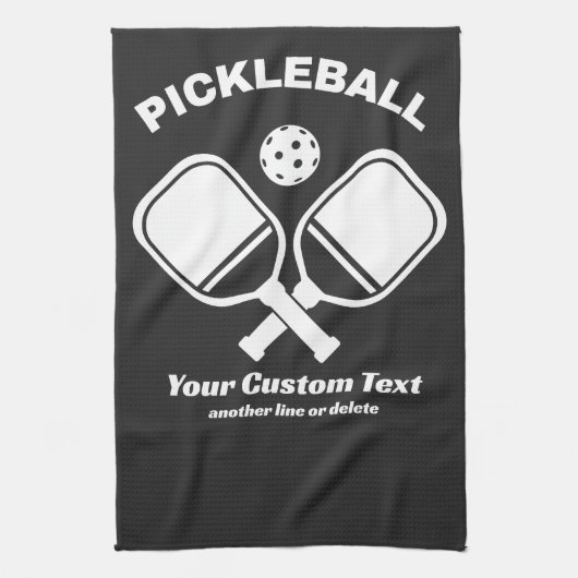 Pickleball Club Pickleball Paddle & Ball Custom Theedoek (Verticaal)