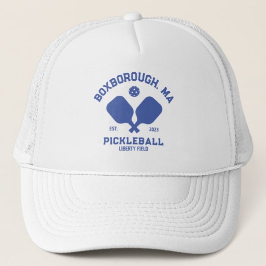 Pickleball Club Pickleball Paddle & Ball Custom Trucker Pet (Voorkant)