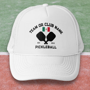 Pickleball Club Team Mexico Mexicaanse Vlag Custom Trucker Pet