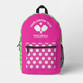 Pickleball Club Team Naam Alle kleuren gepersonali Bedrukte Rugzak (Voorkant)