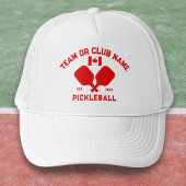 Pickleball Club Team Name Canada Flag Custom Trucker Pet