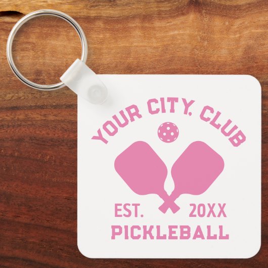 Pickleball Club Team Player Custom Pickler Gift Sleutelhanger (Voorkant)