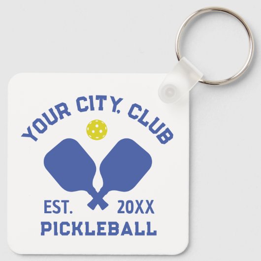 Pickleball Club Team Player Custom Pickler Gift Sleutelhanger (Achterkant)