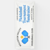 Pickleball Club Tournament Paddles en Ball Custom Spandoek (Verticaal)