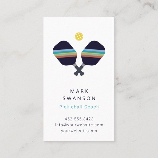 Pickleball Coach + Personal Trainer Visitekaartje (Achterkant)