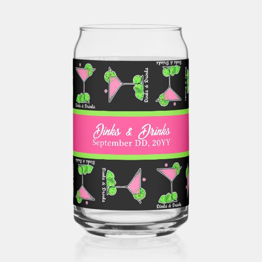 Pickleball Cocktail Dinks & Drinks Personalized (Verso)