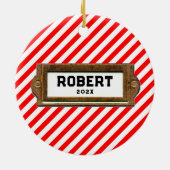 Pickleball Collectible Keramisch Ornament (Achterkant)